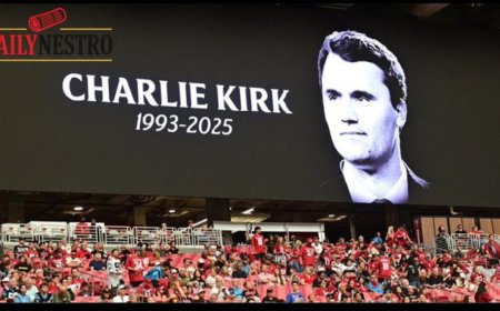 Just in: ARMED MAN ARRESTED OUTSIDE SITE OF CHARLIE KIRK MEMORIAL IN ARIZONA