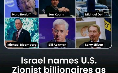 JUST IN: Israel Names U.S. Jewish billionaires as Key Funders of Gaza Genocide.