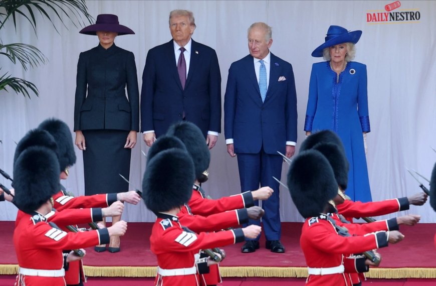 Just in:TRUMP GETS ROYAL TREATMENT ON UK STATE VISIT