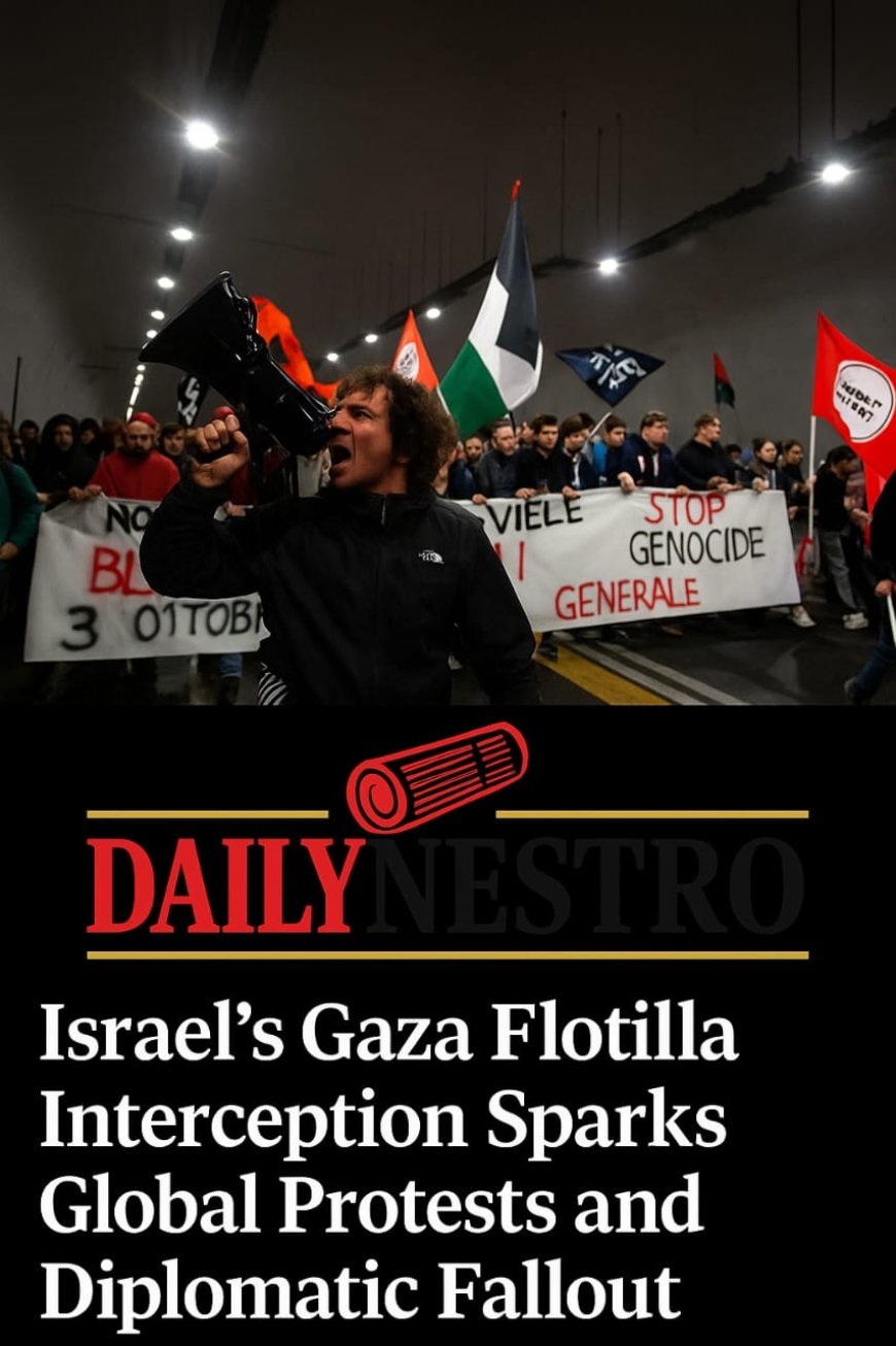 Israel’s Gaza Flotilla Interception Triggers Global Protests and Diplomatic Fallout