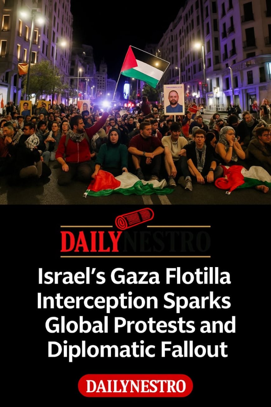 Israel’s Gaza Flotilla Interception Triggers Global Protests and Diplomatic Fallout