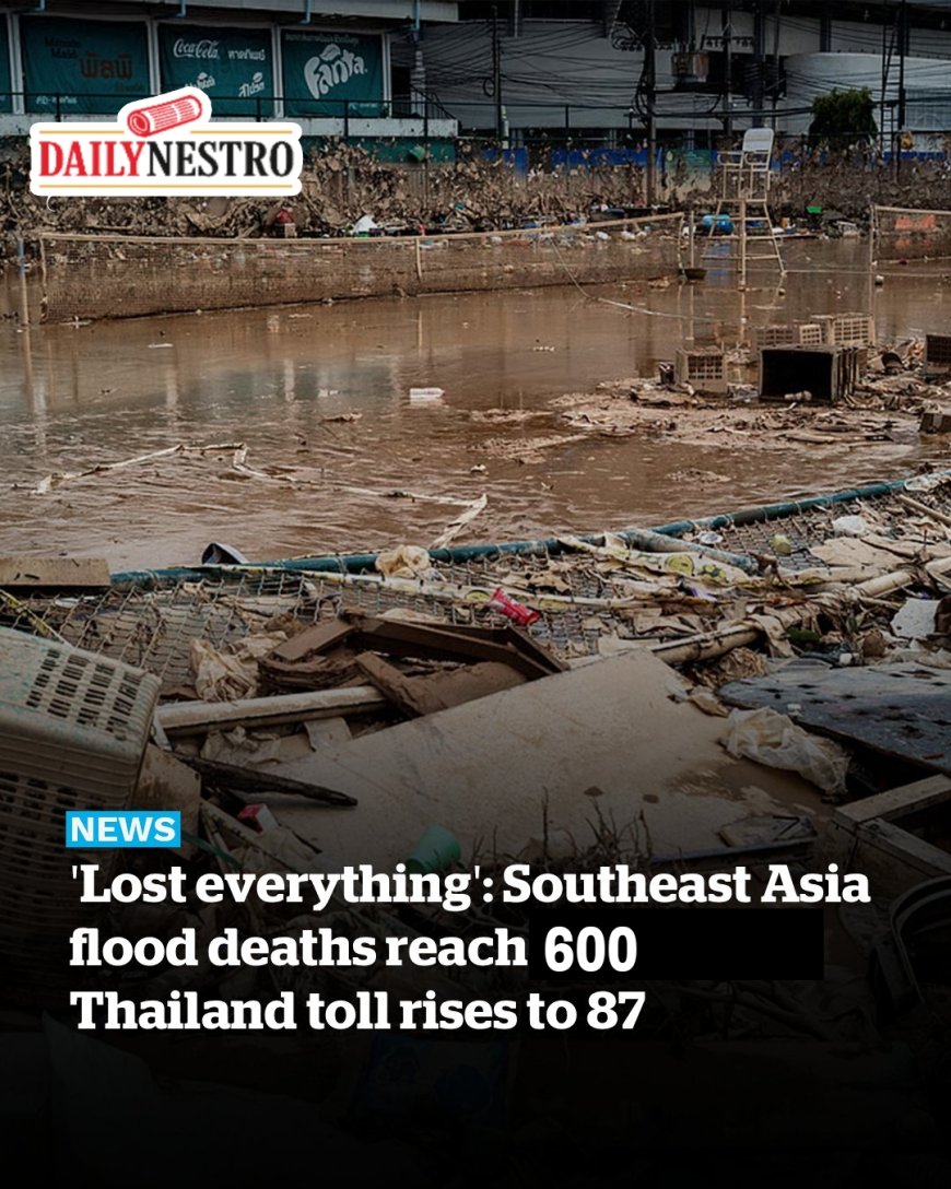 FLOODING IN SOUTHERN ASIA LEAVES 600 DEAD.
